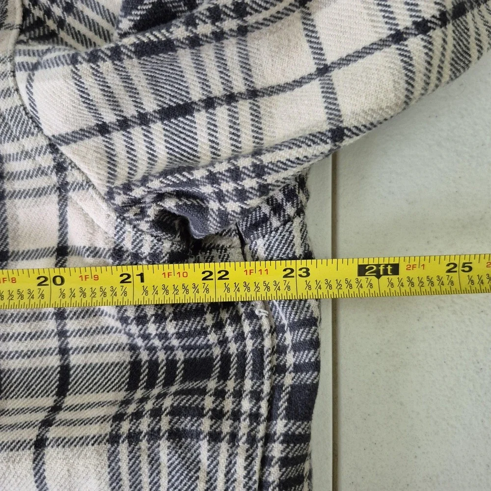 North Face Shirt Mens‎ Large Beige Gray Plaid Button Down Long Sleeve Flannel